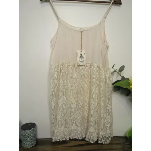 easel | Tops | Easel Sheer Lace Babydoll Tunics Dress Nwt Small | Poshmark